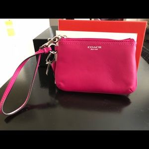 Coach Fuchsia Wristlet
